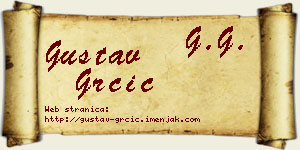Gustav Grčić vizit kartica
